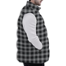 Tartan Puffer Vest Winter White Duck Down Vest Sleeveless