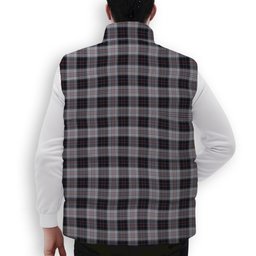 ScotsTee Shop Scottish MacRae, Dress Crest Tartan Puffer Vest Winter White Duck Down Vest Sleeveless