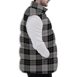Tartan Puffer Vest Winter White Duck Down Vest Sleeveless