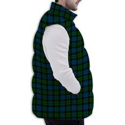 Tartan Puffer Vest Winter White Duck Down Vest Sleeveless