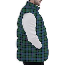 Tartan Puffer Vest Winter White Duck Down Vest Sleeveless