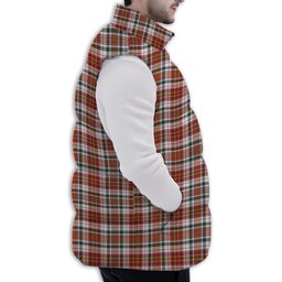 Tartan Puffer Vest Winter White Duck Down Vest Sleeveless