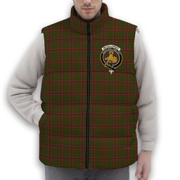 ScotsTee Shop Scottish McGillivray Hunting Crest Tartan Puffer Vest Winter White Duck Down Vest Sleeveless