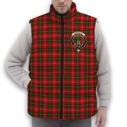 ScotsTee Shop Scottish Somerville Sc Crest Tartan Puffer Vest Winter White Duck Down Vest Sleeveless