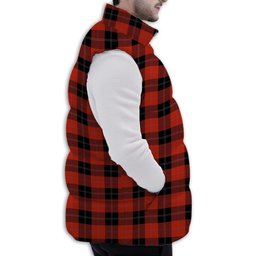 Tartan Puffer Vest Winter White Duck Down Vest Sleeveless