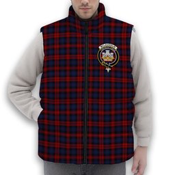 ScotsTee Shop Scottish McLaughlin Crest Tartan Puffer Vest Winter White Duck Down Vest Sleeveless