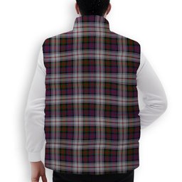 ScotsTee Shop Scottish McDonald Dress Modern Crest Tartan Puffer Vest Winter White Duck Down Vest Sleeveless