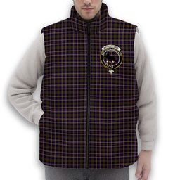 ScotsTee Shop Scottish Rutherford Simon Travis Alan Hunting Crest Tartan Puffer Vest Winter White Duck Down Vest Sleeveless