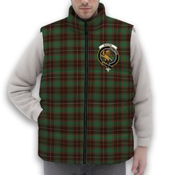 ScotsTee Shop Scottish MacFie Hunting Modern Crest Tartan Puffer Vest Winter White Duck Down Vest Sleeveless