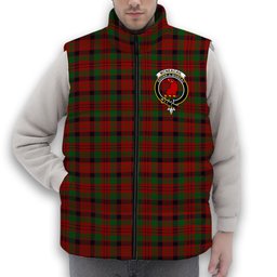 ScotsTee Shop Scottish McNeacail Crest Tartan Puffer Vest Winter White Duck Down Vest Sleeveless