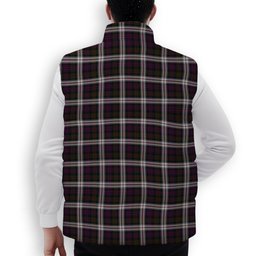 ScotsTee Shop Scottish McDonald Dress Crest Tartan Puffer Vest Winter White Duck Down Vest Sleeveless
