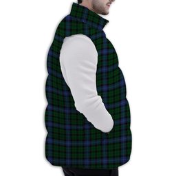 Tartan Puffer Vest Winter White Duck Down Vest Sleeveless