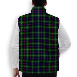 ScotsTee Shop Scottish Sutherland Modern Crest Tartan Puffer Vest Winter White Duck Down Vest Sleeveless