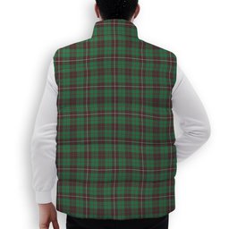 ScotsTee Shop Scottish MacKinnon Hunting Ancient Crest Tartan Puffer Vest Winter White Duck Down Vest Sleeveless