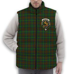 ScotsTee Shop Scottish MacIntosh Hunting Crest Tartan Puffer Vest Winter White Duck Down Vest Sleeveless