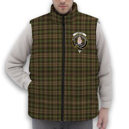 ScotsTee Shop Scottish Lamont Heather Crest Tartan Puffer Vest Winter White Duck Down Vest Sleeveless