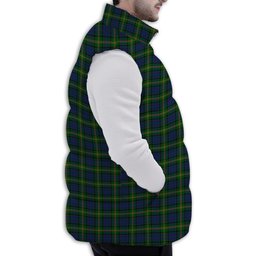 Tartan Puffer Vest Winter White Duck Down Vest Sleeveless