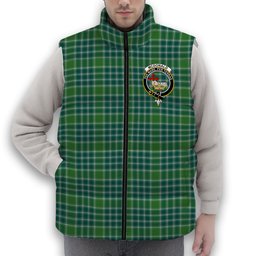 ScotsTee Shop Scottish McDonald Lord of the Isles Hunting Ancient Crest Tartan Puffer Vest Winter White Duck Down Vest Sleeveless