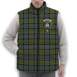 ScotsTee Shop Scottish McDonald of Clan Ranald Ancient Crest Tartan Puffer Vest Winter White Duck Down Vest Sleeveless