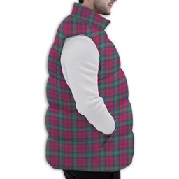 Tartan Puffer Vest Winter White Duck Down Vest Sleeveless