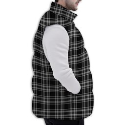 Tartan Puffer Vest Winter White Duck Down Vest Sleeveless