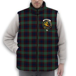ScotsTee Shop Scottish Nicolson Hunting Modern Crest Tartan Puffer Vest Winter White Duck Down Vest Sleeveless