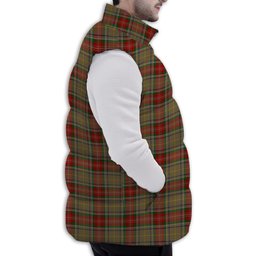 Tartan Puffer Vest Winter White Duck Down Vest Sleeveless