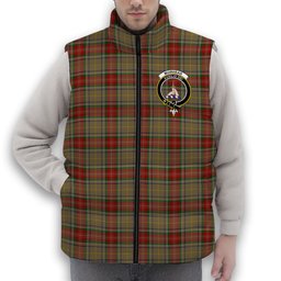ScotsTee Shop Scottish Muirhead Old Crest Tartan Puffer Vest Winter White Duck Down Vest Sleeveless