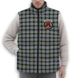 ScotsTee Shop Scottish Mcnaghten Dress Crest Tartan Puffer Vest Winter White Duck Down Vest Sleeveless