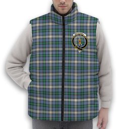 ScotsTee Shop Scottish MacDowall Ancient Crest Tartan Puffer Vest Winter White Duck Down Vest Sleeveless