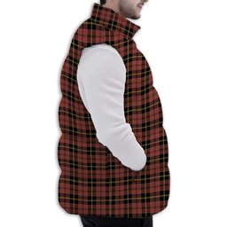 Tartan Puffer Vest Winter White Duck Down Vest Sleeveless