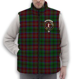 ScotsTee Shop Scottish MacCulloch Crest Tartan Puffer Vest Winter White Duck Down Vest Sleeveless