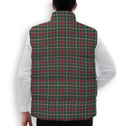 ScotsTee Shop Scottish Spence Ancient Crest Tartan Puffer Vest Winter White Duck Down Vest Sleeveless