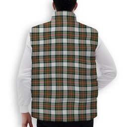 ScotsTee Shop Scottish Stewart Dress Ancient Crest Tartan Puffer Vest Winter White Duck Down Vest Sleeveless