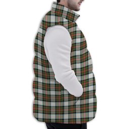 Tartan Puffer Vest Winter White Duck Down Vest Sleeveless