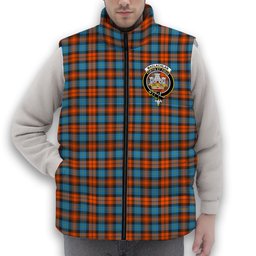 ScotsTee Shop Scottish MacLachlan Ancient Crest Tartan Puffer Vest Winter White Duck Down Vest Sleeveless