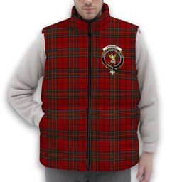 ScotsTee Shop Scottish Stewart of Galloway VS Crest Tartan Puffer Vest Winter White Duck Down Vest Sleeveless