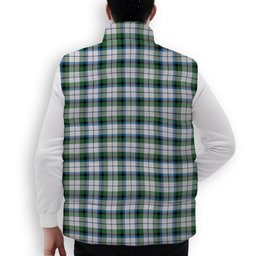 ScotsTee Shop Scottish MacNaughton Dress Ancient Crest Tartan Puffer Vest Winter White Duck Down Vest Sleeveless