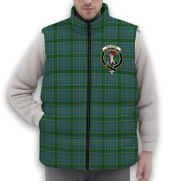 ScotsTee Shop Scottish Tailyour Ancient Crest Tartan Puffer Vest Winter White Duck Down Vest Sleeveless