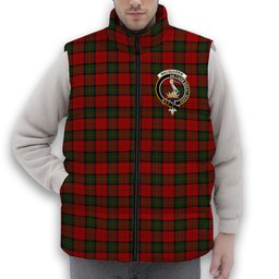 ScotsTee Shop Scottish MacQuarrie 7 Crest Tartan Puffer Vest Winter White Duck Down Vest Sleeveless