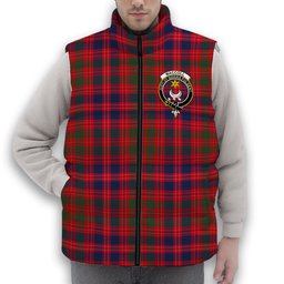 ScotsTee Shop Scottish MacColl Old Modern Crest Tartan Puffer Vest Winter White Duck Down Vest Sleeveless