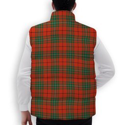 ScotsTee Shop Scottish McAuley Ancient Crest Tartan Puffer Vest Winter White Duck Down Vest Sleeveless