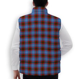 ScotsTee Shop Scottish Spalding Crest Tartan Puffer Vest Winter White Duck Down Vest Sleeveless