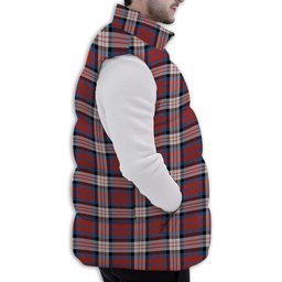 Tartan Puffer Vest Winter White Duck Down Vest Sleeveless