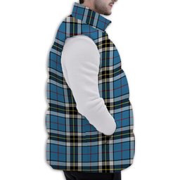 Tartan Puffer Vest Winter White Duck Down Vest Sleeveless