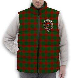 ScotsTee Shop Scottish Middleton Crest Tartan Puffer Vest Winter White Duck Down Vest Sleeveless