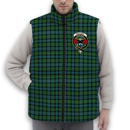 ScotsTee Shop Scottish MacLeod of Skye Ancient Crest Tartan Puffer Vest Winter White Duck Down Vest Sleeveless