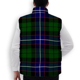 ScotsTee Shop Scottish Russell SC Crest Tartan Puffer Vest Winter White Duck Down Vest Sleeveless