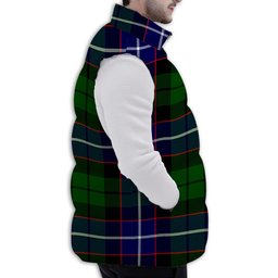 Tartan Puffer Vest Winter White Duck Down Vest Sleeveless