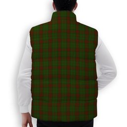 ScotsTee Shop Scottish Maxwell Hunting SC Crest Tartan Puffer Vest Winter White Duck Down Vest Sleeveless